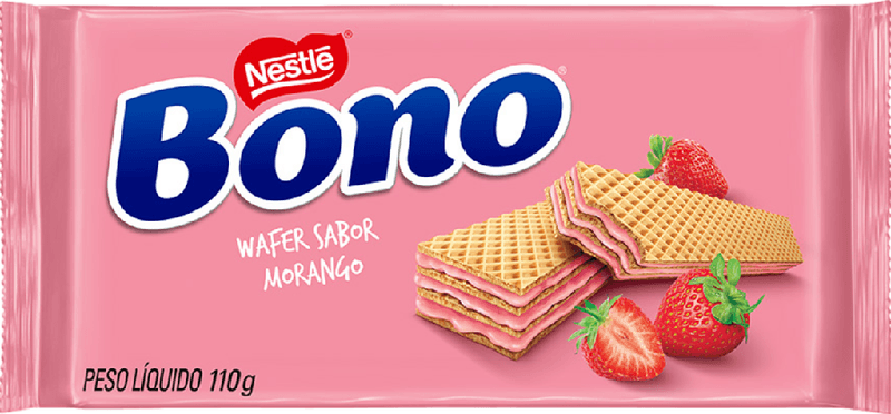 Nestle Bono Wafer Morango 110g