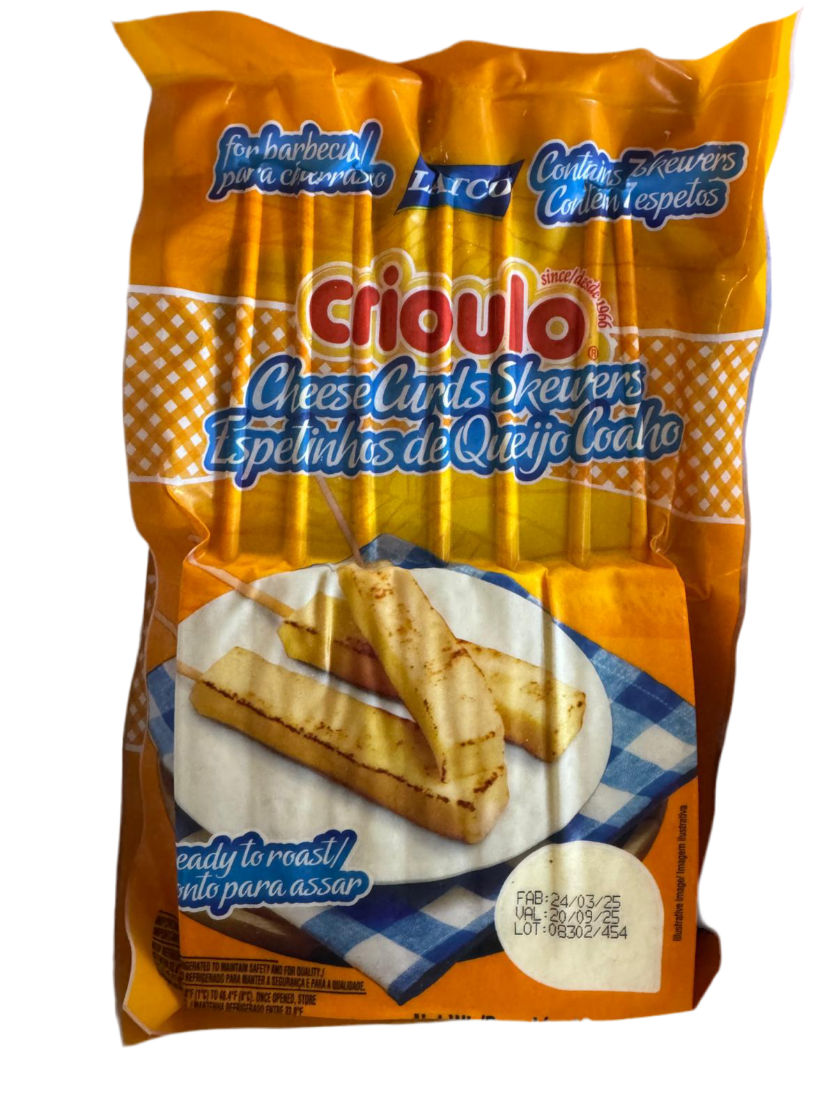 Espetinho de Queijo Coalho Crioulo Tradicional 340g