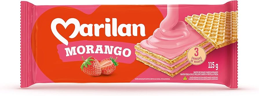 Marilan Wafer Sabor Morango 115g