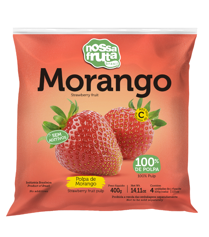 Nossa Fruta Polpa de Morango 400g