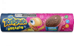 Arcor Tortuguita Bolacha Sabor Morango 120g