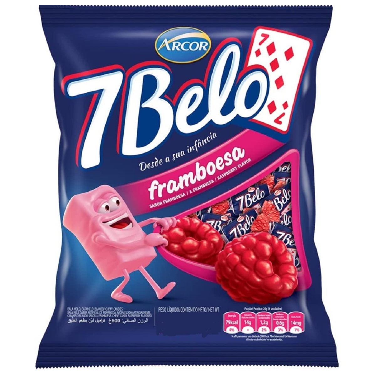 7 Belo Bala Framboesa Pacote 500g