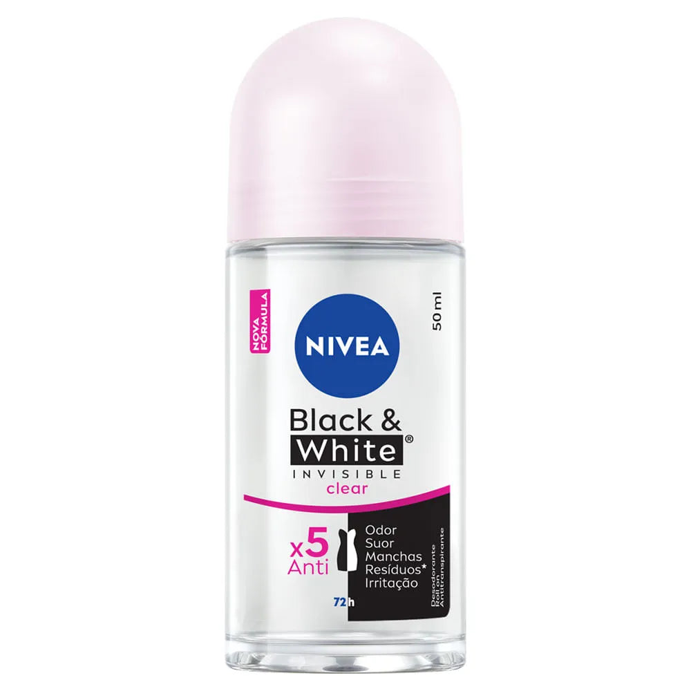 Nívea Desodorante Roll-on Fem Black and White 50ml