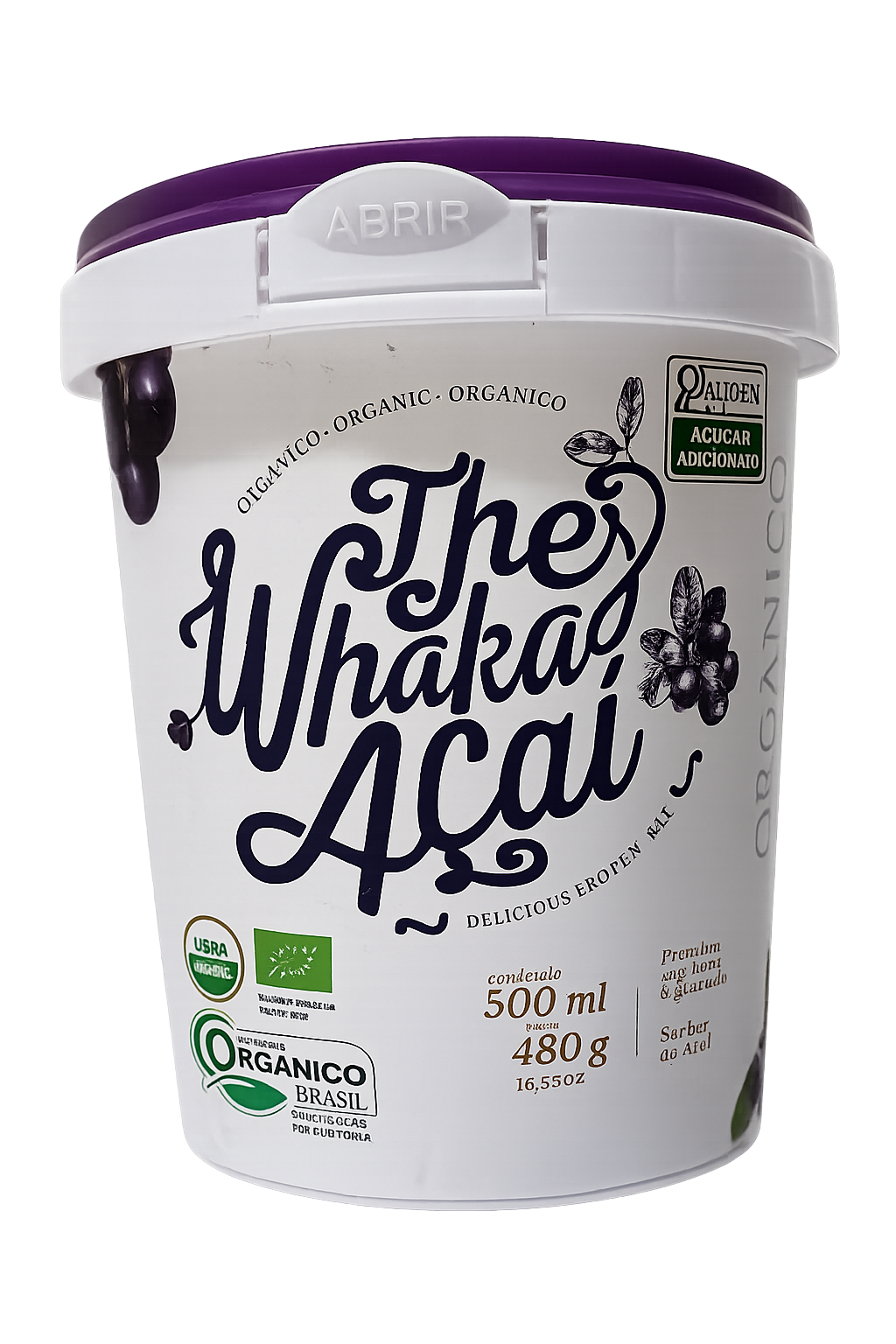 Whaka Acai com Guarana 500ml