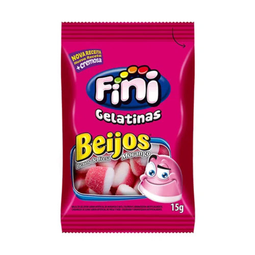 Fini Gelatinas Beijos Morango 15g