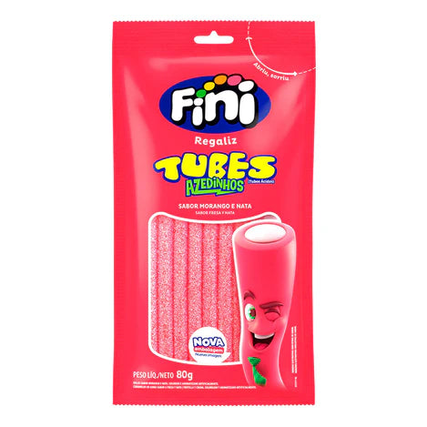 Fini Tubes Azedinho Sabor Morango 80g