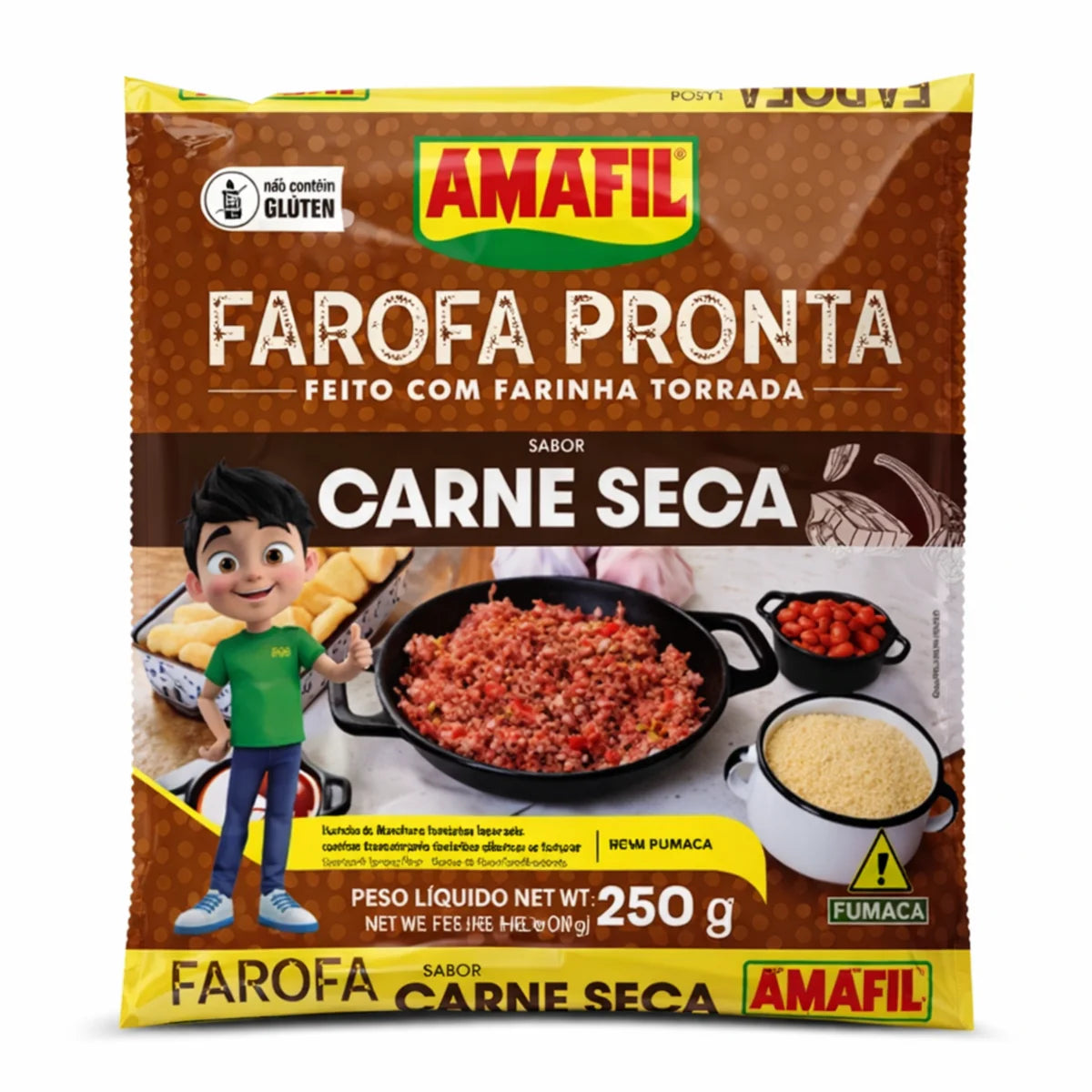 Amafil Farofa Pronta Carne Seca 250g