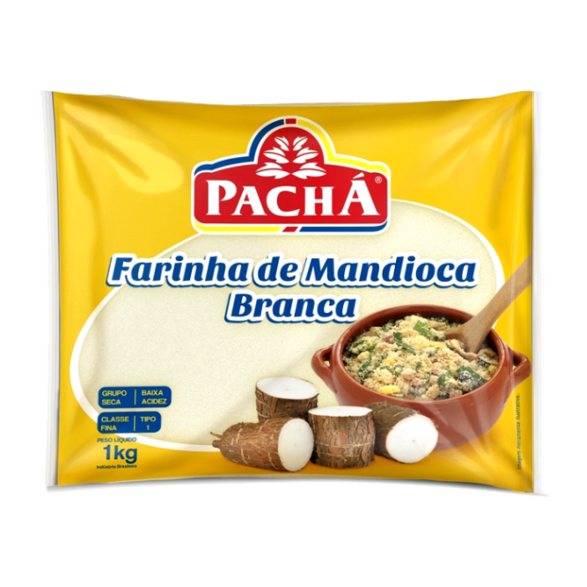 Pacha Farinha de Mandioca Branca 1 kg