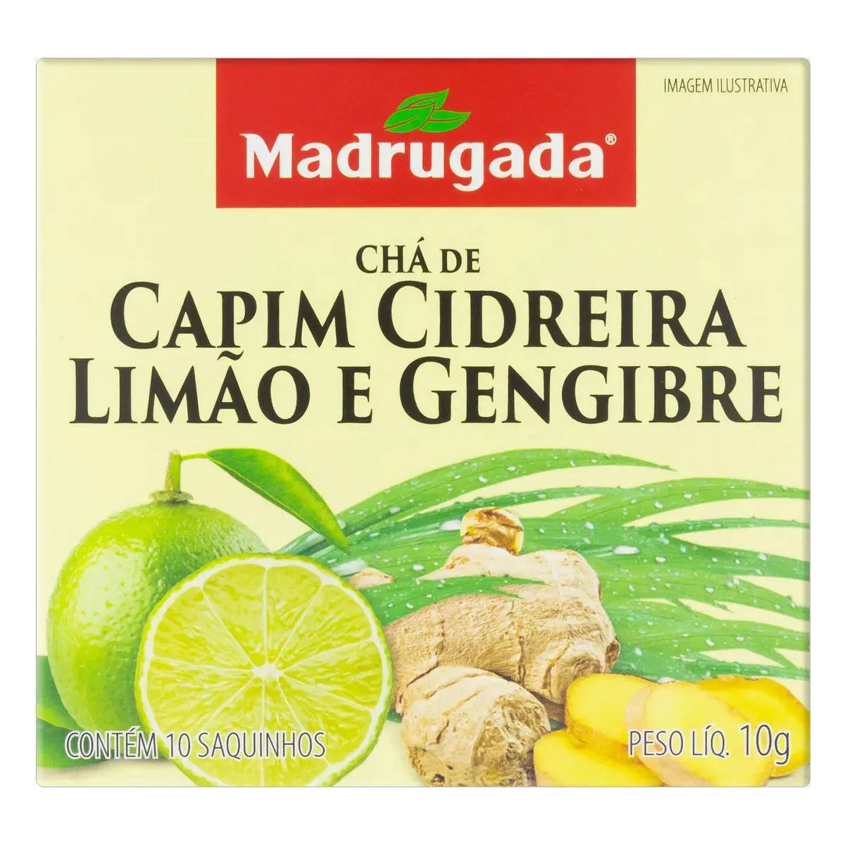 Madrugada Cha Misto de Capim Cidreira, Limao e Gengibre 10g