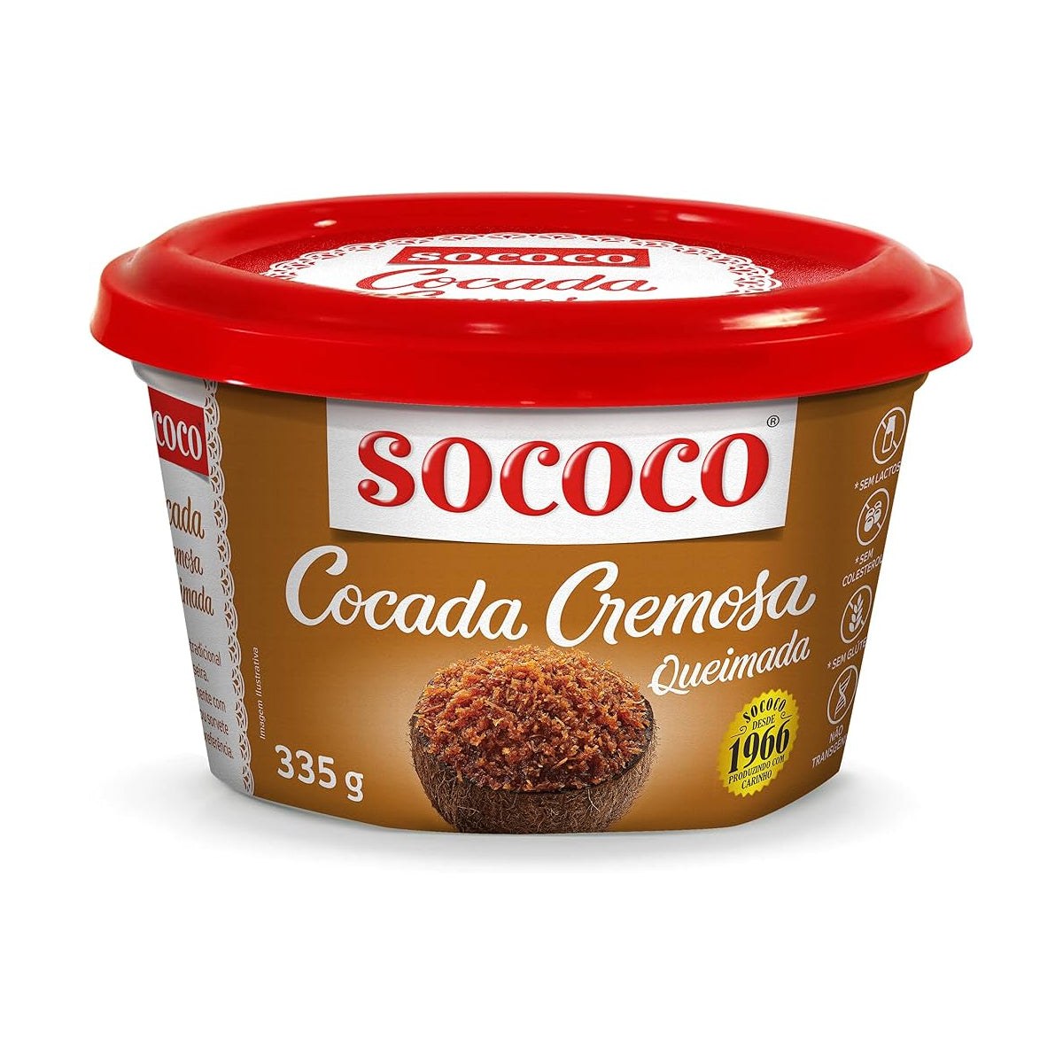 Sococo Cocada Cremosa Coco Queimado 335g