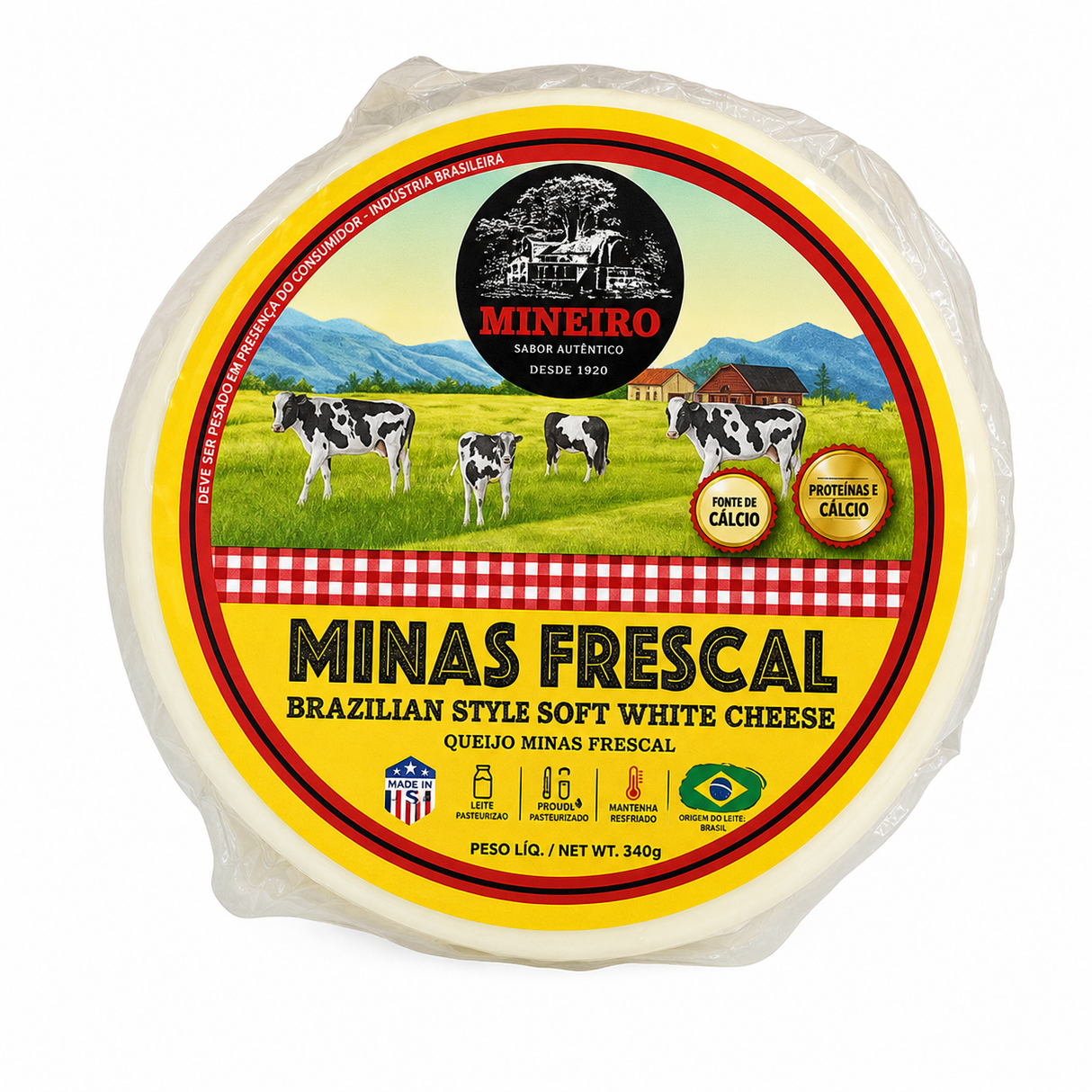 Mineiro Queijo Minas Frescal Semi Soft 340g