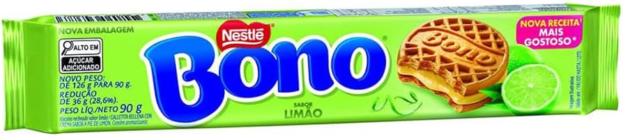 Bono Biscoito Recheado Limao 90g