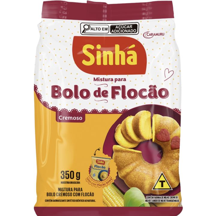 Sinha Mistura Para Bolo de Flocao Cremoso 350g