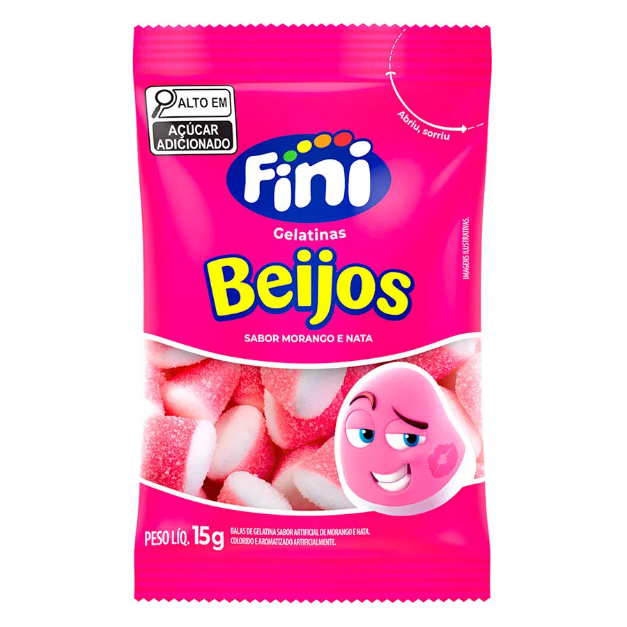 Fini Pocket Beijos Morango 15g