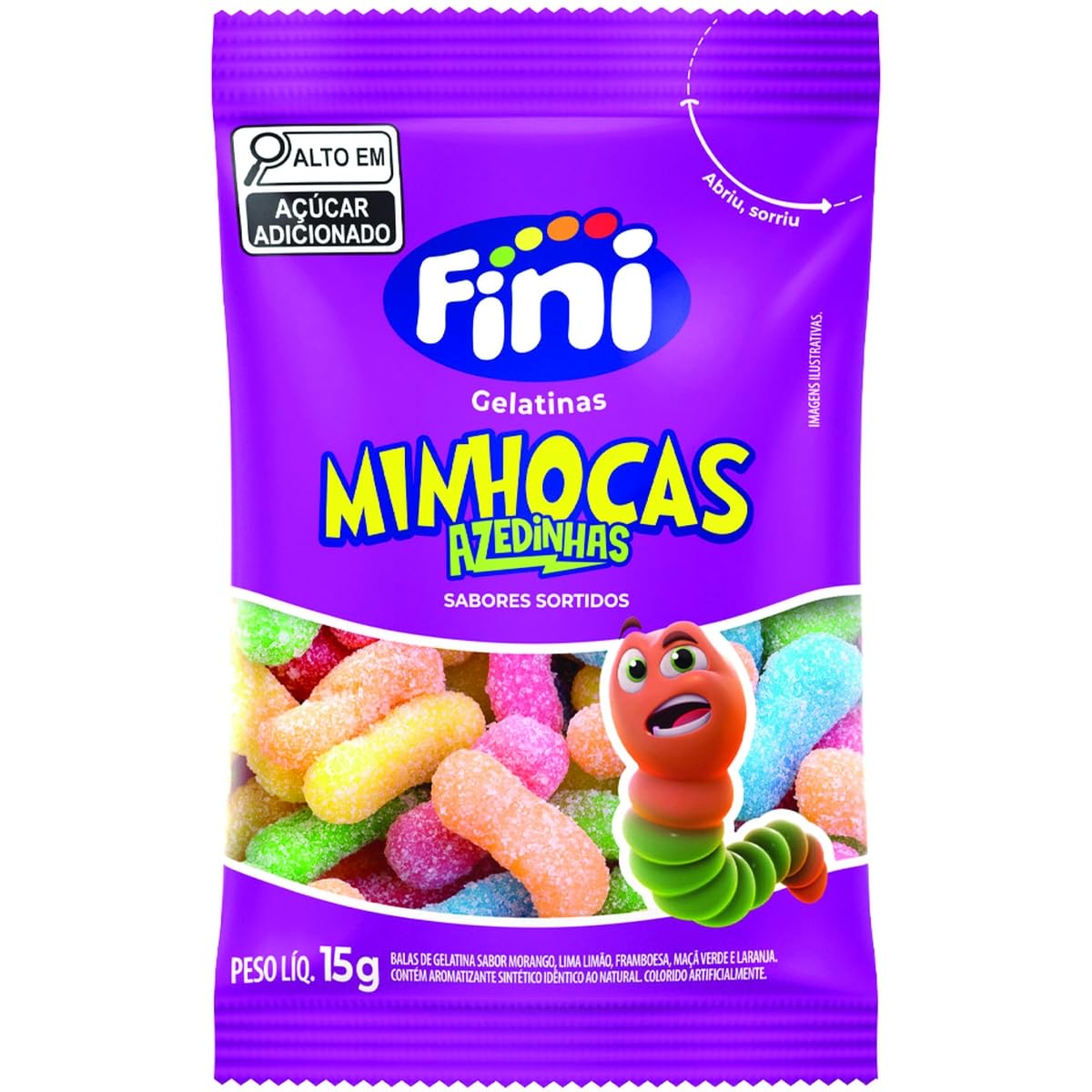Fini Minhoca Cítrica Pocket 15g
