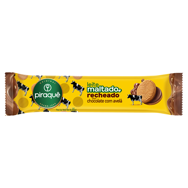 Piraque Biscoito Leite Maltado com Avela 85g