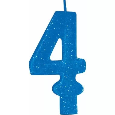 Vela de Aniversario Azul n4