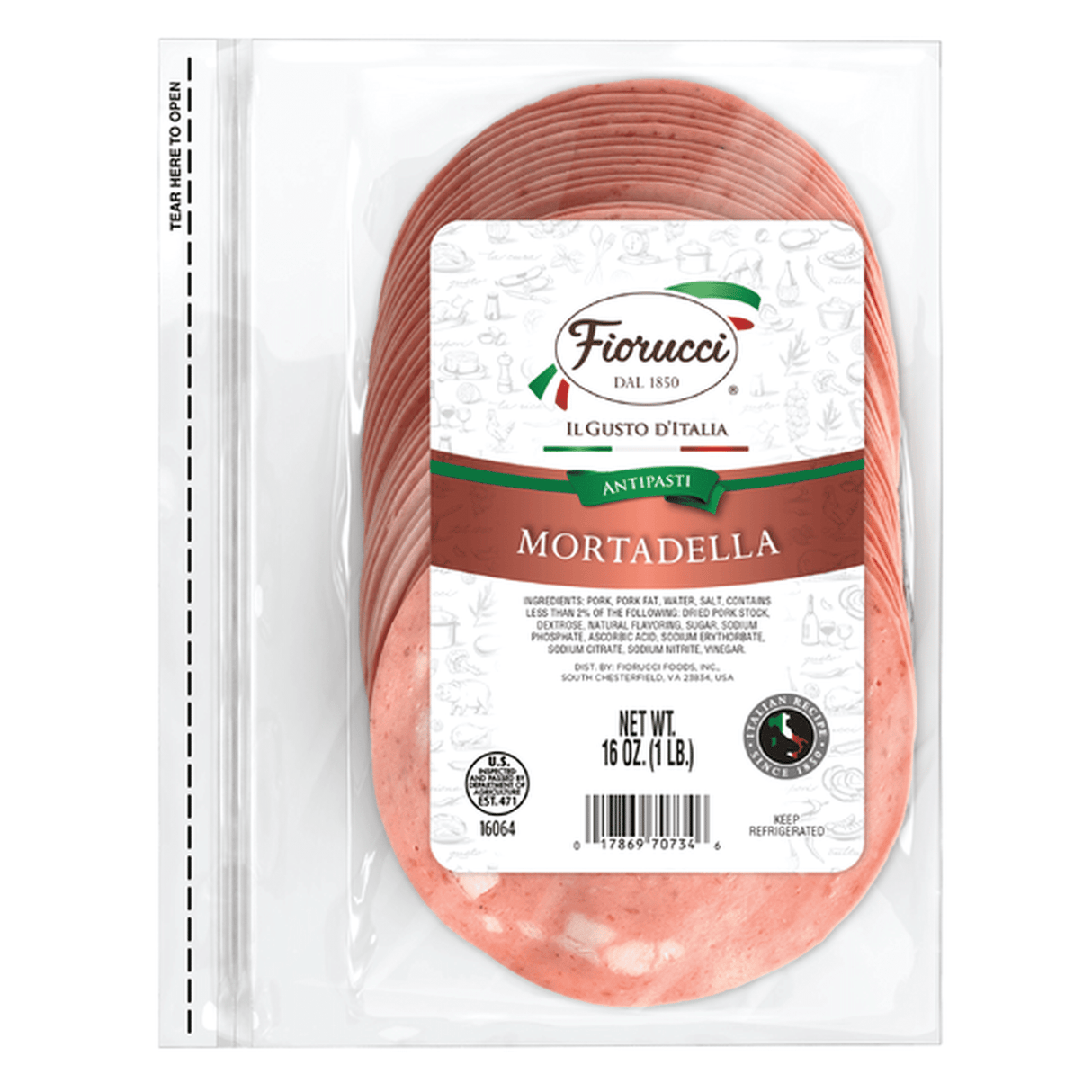 Fiorucci Mortadela Fatiada 1lb