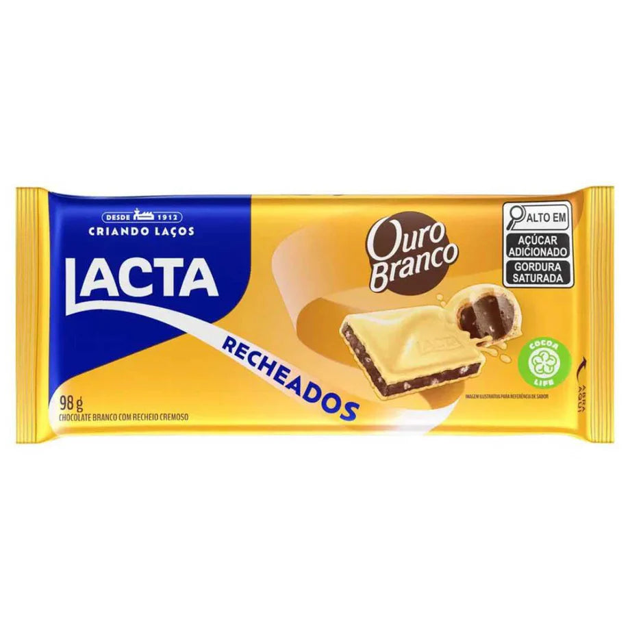 Lacta Chocolate Branco/Ouro Branco 98g