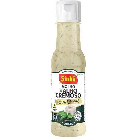 Sinha Molho Cremoso Alho com Ervas 145 ml