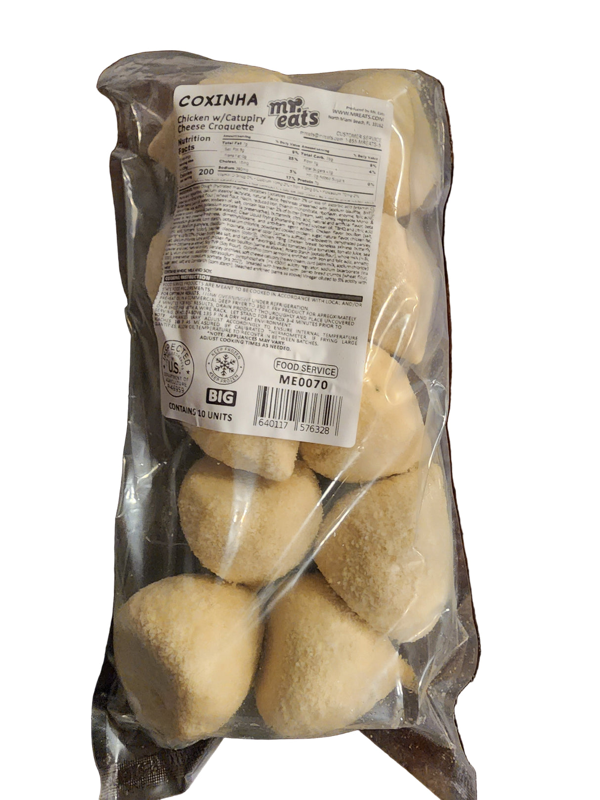 Mr Eats Coxinha com catupiry grande 10 unidades