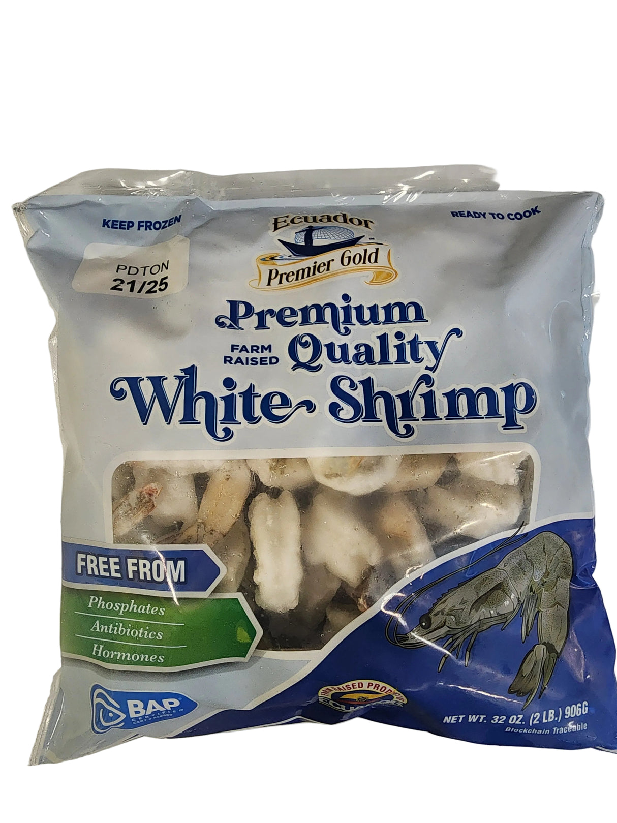 Premier Gold Camarão Branco 2Lbs