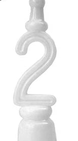 Vela de Aniversario Branca n2